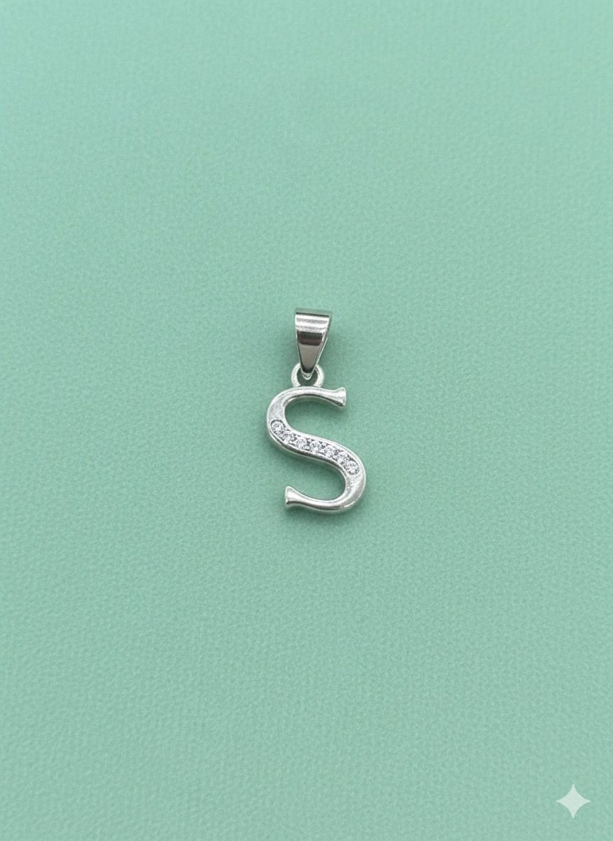 92.5 Elegant Silver Alphabet “S” Pendant